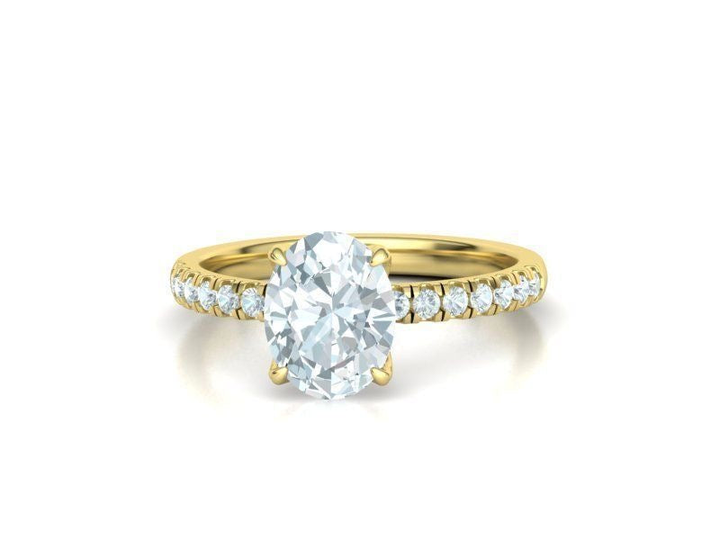 1.8 Ct Oval Engagement Ring
