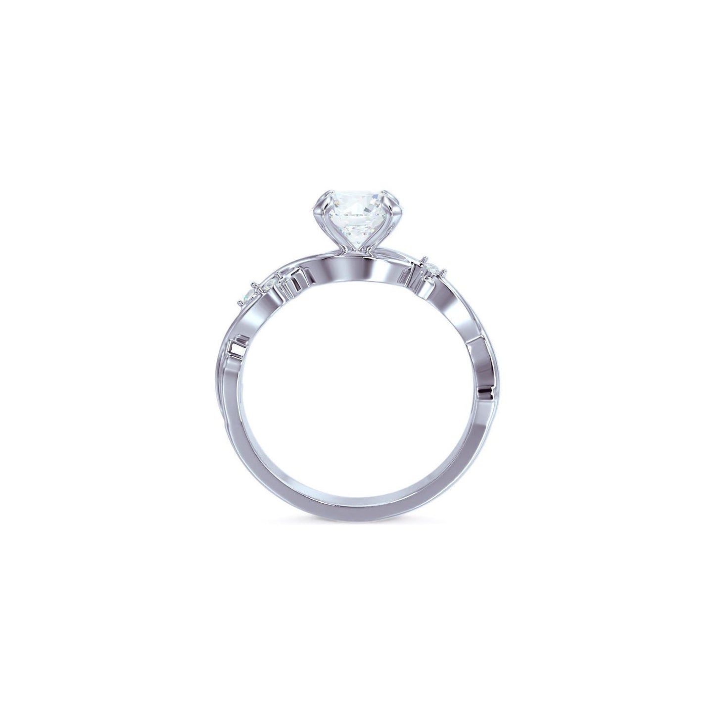 1 Carat Round Floral Engagement Ring