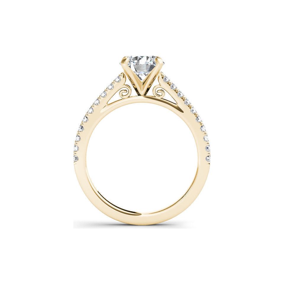 1 Carat Swirl Engagement Ring