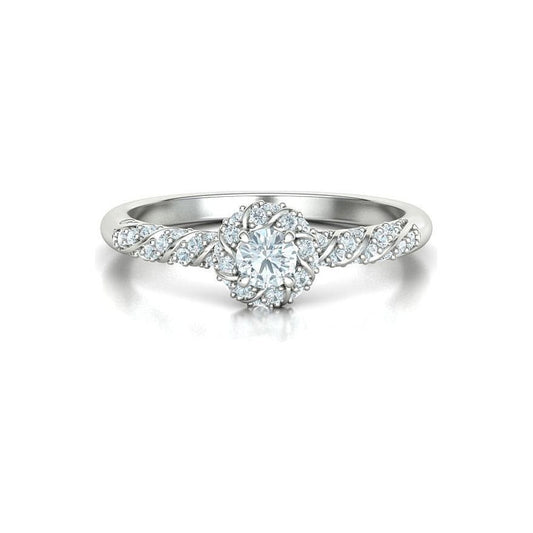 Twist Style Engagement Ring